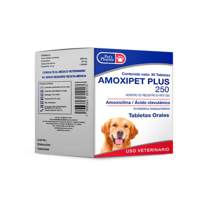 AMOXIPET PLUS TABS (Amoxicilina • Ácido clavulánico) -PETS PHARMA