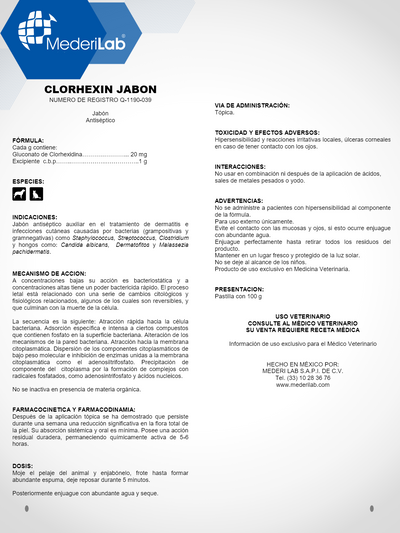 CLORHEXIN JABON - MEDERILAB