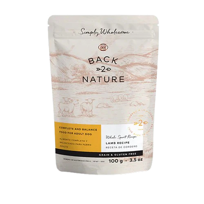 Sobre Back 2 Nature Receta Cordero 100 GR