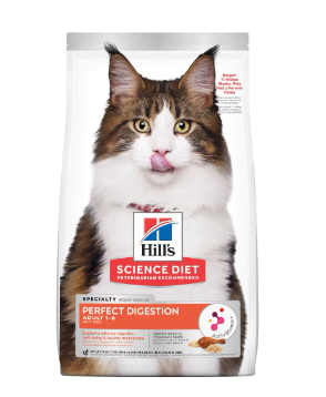 Hill's Science Diet Adult Perfect Digestion Receta de pollo, cebada y avena integral Comida para gatos
