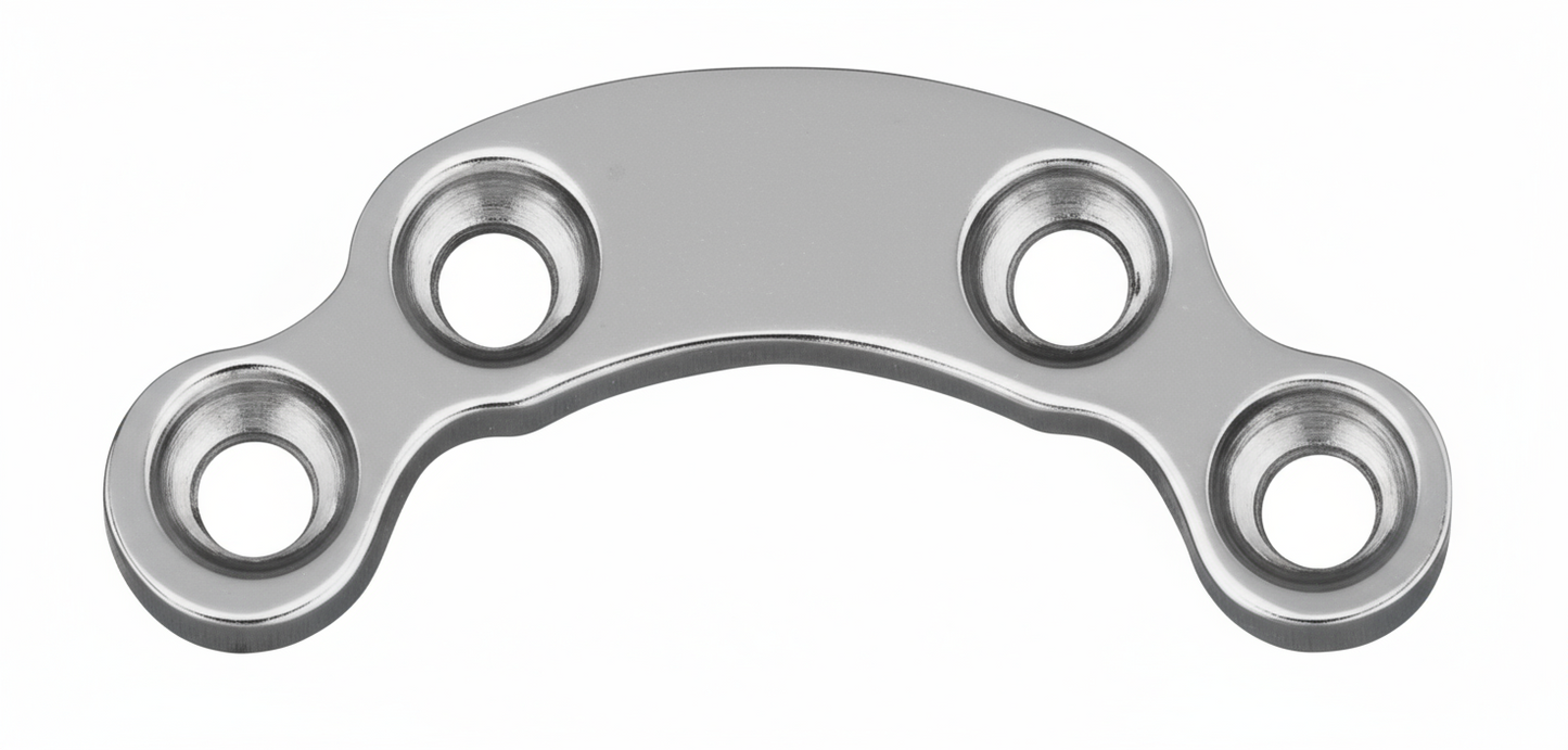 Placa acetabular en acero inoxidable