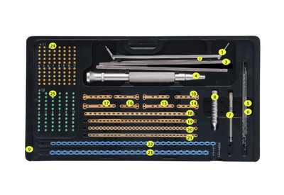 Set de instrumental quirúrgico veterinario para Mini Placas de bloqueo ALPS -Toolmed Medical Instrument