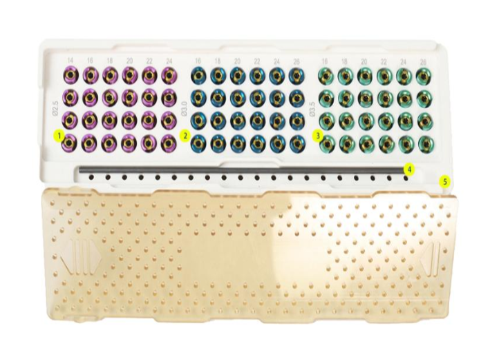Caja de esterilización con tornillos poliaxiales de columna vertebral -Toolmed Medical Instrument