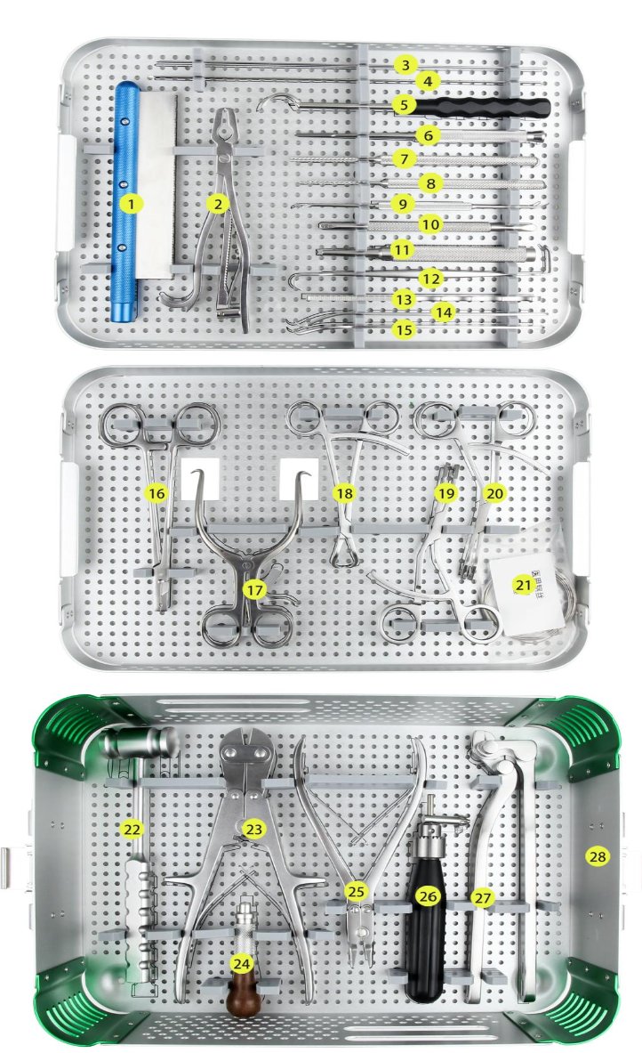 Set economico de instrumental ortopédico general -Toolmed Medical Instrument