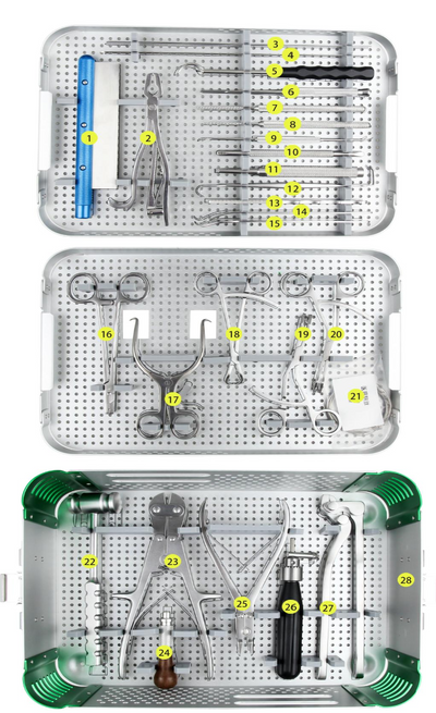 Set economico de instrumental ortopédico general -Toolmed Medical Instrument