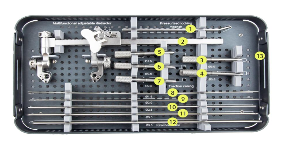 Set de instrumental para distracción del tobillo en mascota -Toolmed Medical Instrument