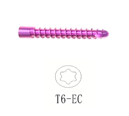 Tornillo veterinario de bloqueo para placa (titanio) -Tornillo de bloqueo HC 2.4mm -Toolmed Medical Instrument