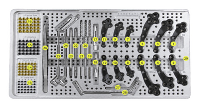 Set de placas de compresión con bloqueo TPLO de 2,7/3,5 mm- Toolmed Medical Instrument