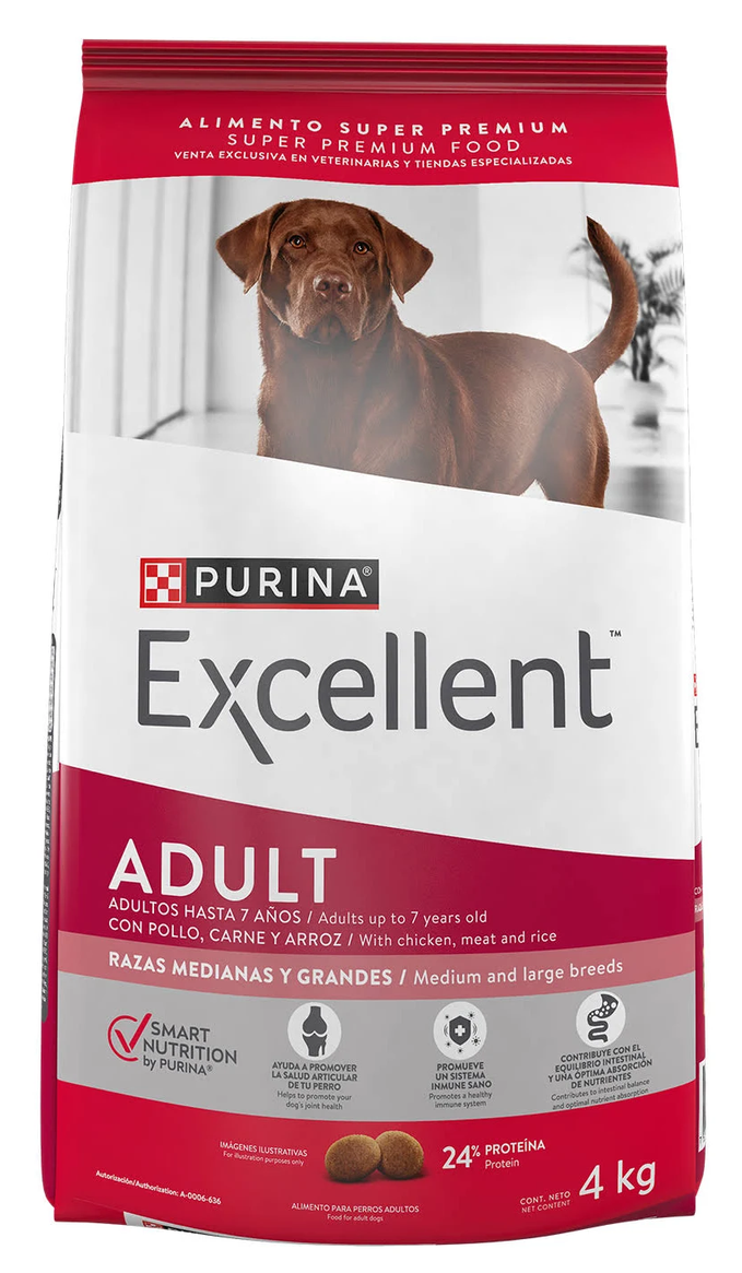EXCELLENT PERRO ADULTO RAZAS MEDIANAS Y GRANDES -Purina Pro Plan