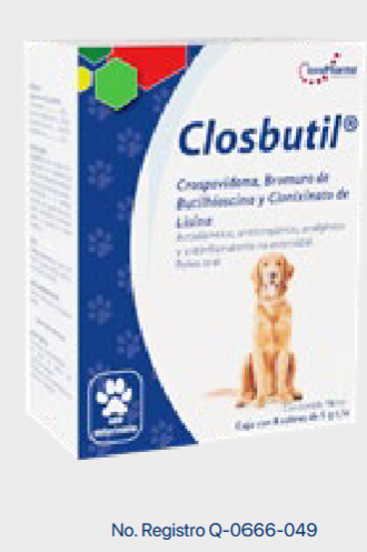 Closbutil 40 gr (Crospovidona / Bromuro de Butilhioscina )-INNOPHARMA