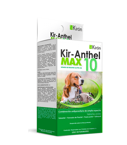 Kir-Anthel Max Tabletas (Febantel + Pamoato de Pirantel + Toltrazuril + Prazicuantel ) -Kirón