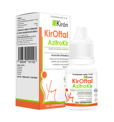 KirOftal Azitrokir 5ml (Azitromicina + Sulfato de Condroitina) -Kirón
