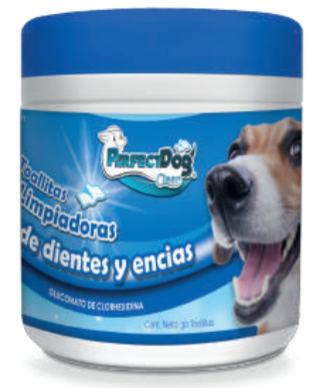 Perfect Dog Toallitas Limpiadoras de Dientes y Encias -Kirón