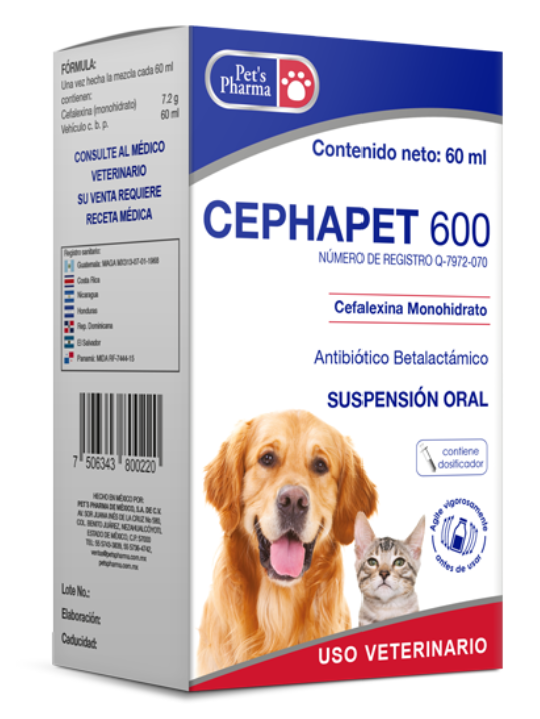 CEPHAPET 600 60 ML (Cefalexina) -PETS PHARMA