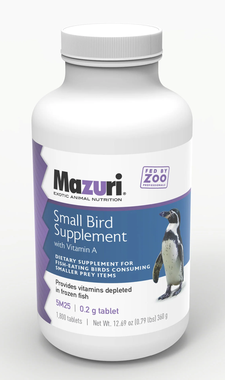 SMALL BIRD SUPPLEMENT WITH VITAMIN A 1800 tabletas -MAZURI