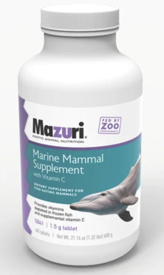 MAZURI® MARINE MAMMAL SUPP WITH VITAMIN C 400 tabletas -MAZURI
