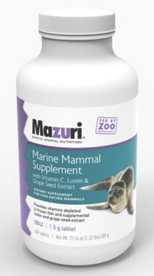MARINE MAMMAL SUPP WITH VITAMIN C, LUTEIN & GRAPE SEED EXTRACT 400 tabletas -MAZURI