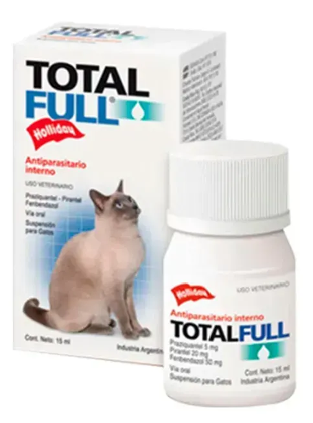 TOTAL FULL GATOS SUSPENSIÓN  (Fenbendazol + Pirantel +  Prazicuantel ) -HOLLIDAY