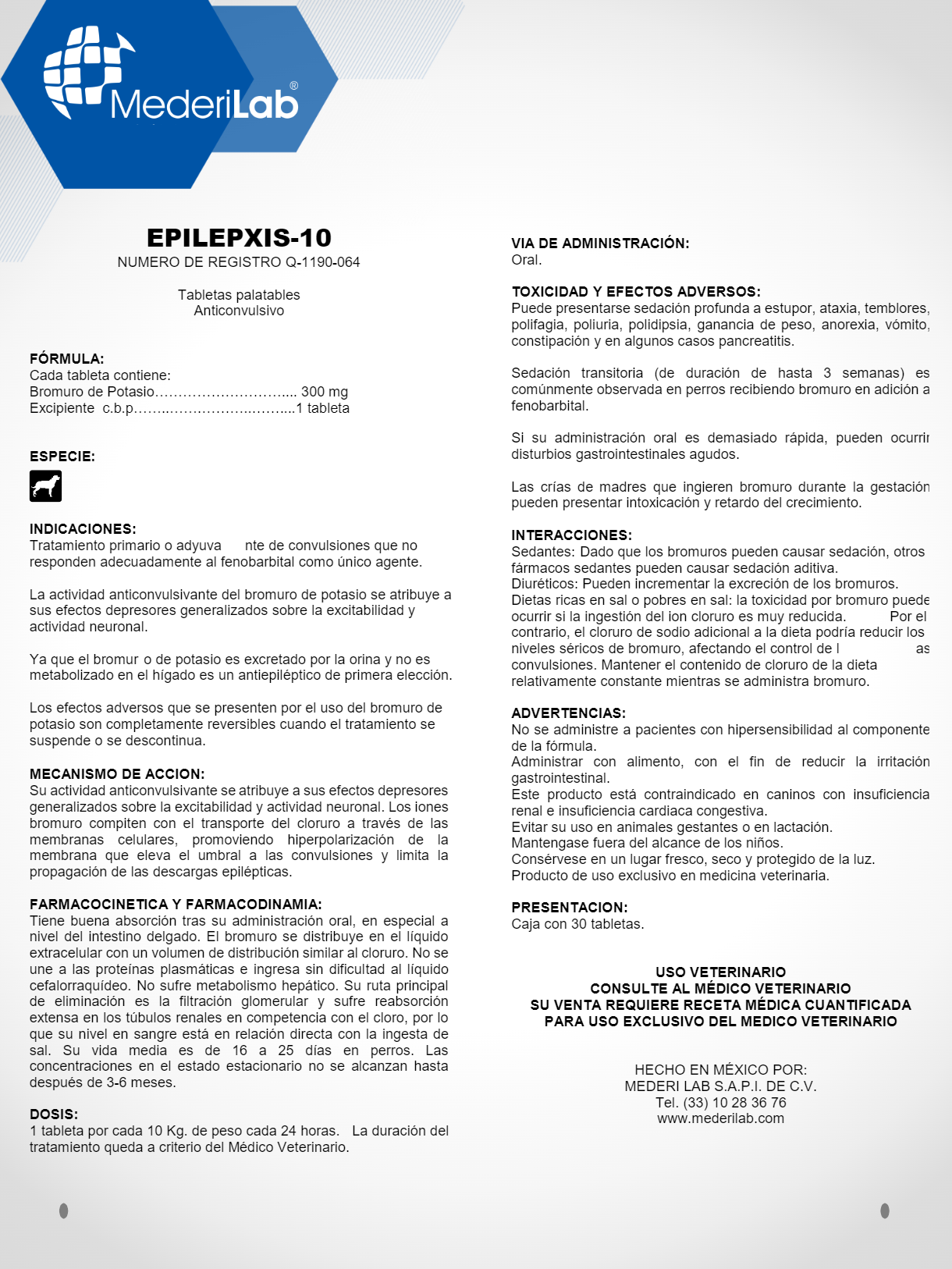 EPILEPXIS TABLETAS - MEDERILAB