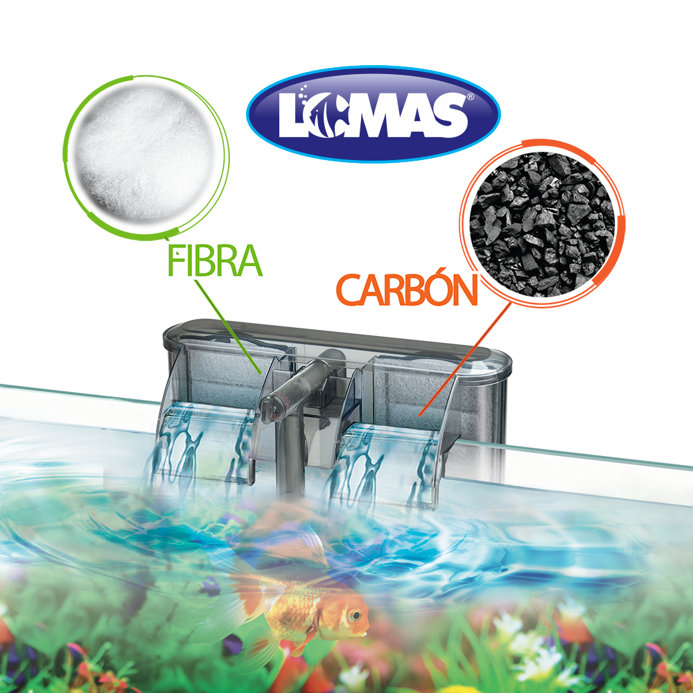 FIBRA Y CARBON ACTIVADO PARA ACUARIO 10 GR.