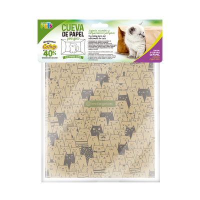 CUEVA DE PAPEL C/CATNIP P/GATO