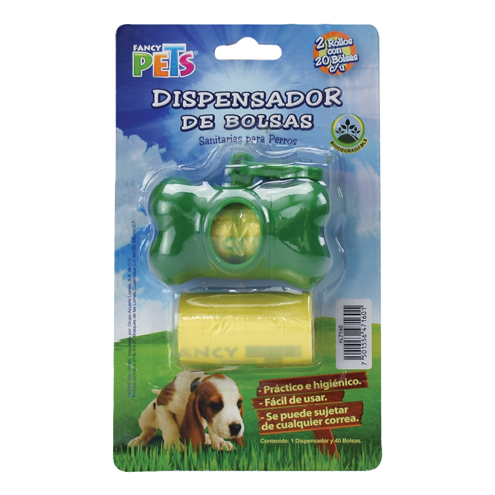 DISPENSADOR C/BOLSAS SANITARIAS - 40 PZ