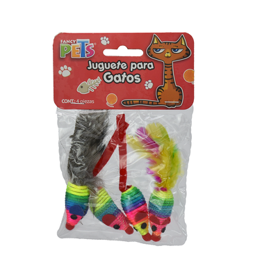 JUGUETE RATON FANCY PETS - 4 PZ