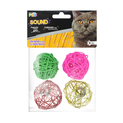 JUGUETE BOLA SOUND FANCY PETS - 4 PZ