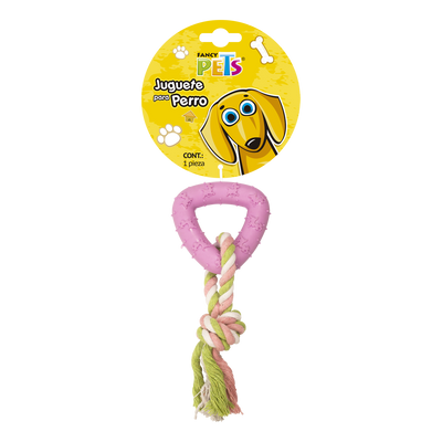 JUGUETE CUERDA C/TRIANGULO DE CAUCHO FANCY PETS