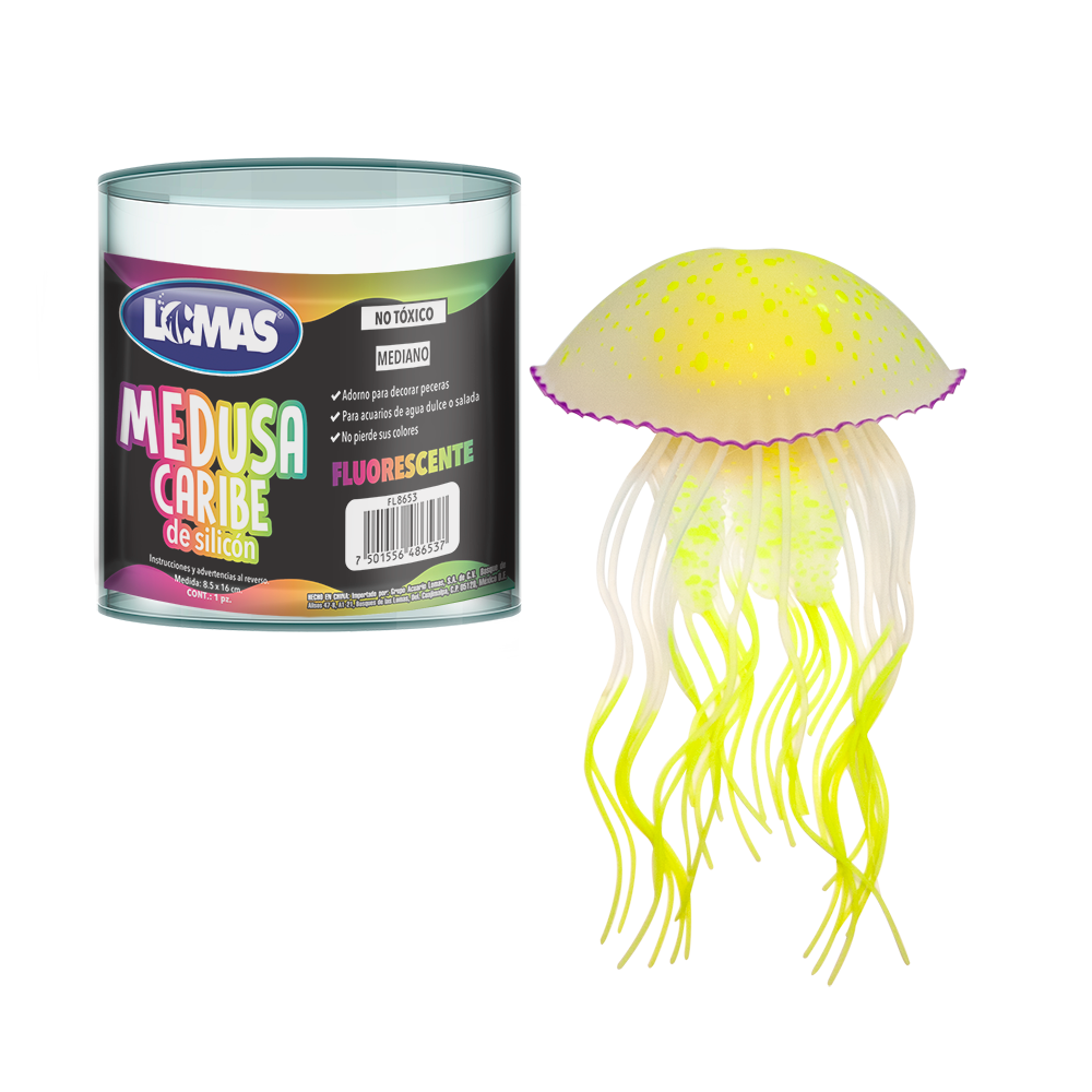 MEDUSA FLUORESCENTE CARIBE DE SILICON