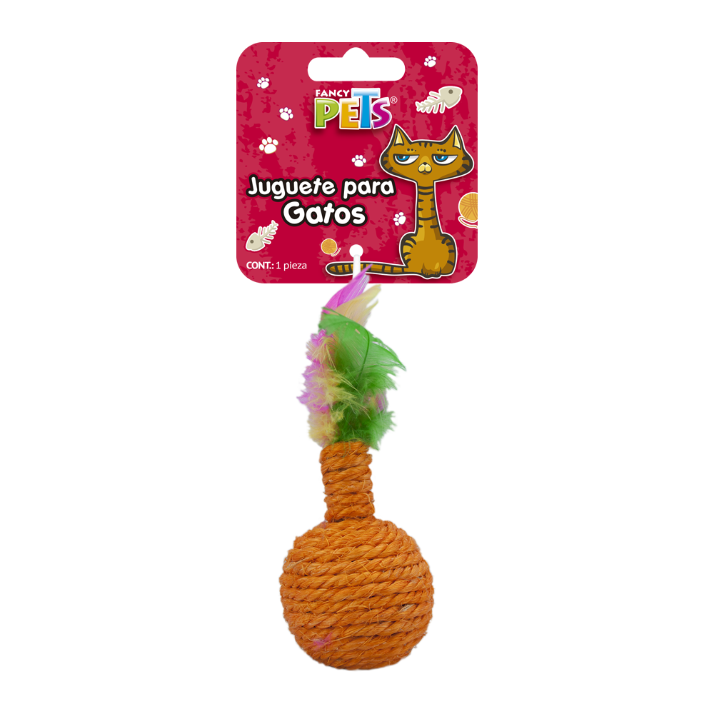 JUGUETE SONAJA C/PLUMAS FANCY PETS