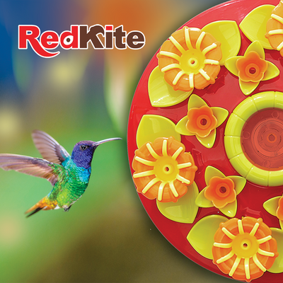 BEBEDERO DISCO FLORAL P/COLIBRI 500 ML REDKITE
