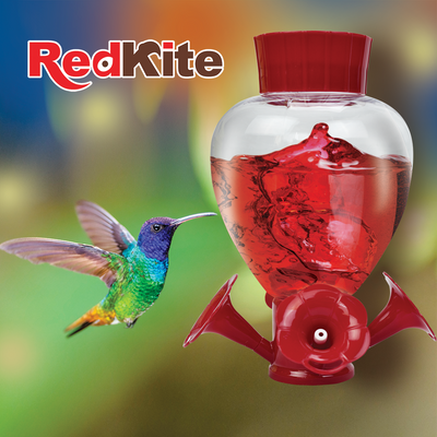 BEBEDERO DE ESFERA C/PETUNIAS P/COLIBRI 1.2 L REDKITE
