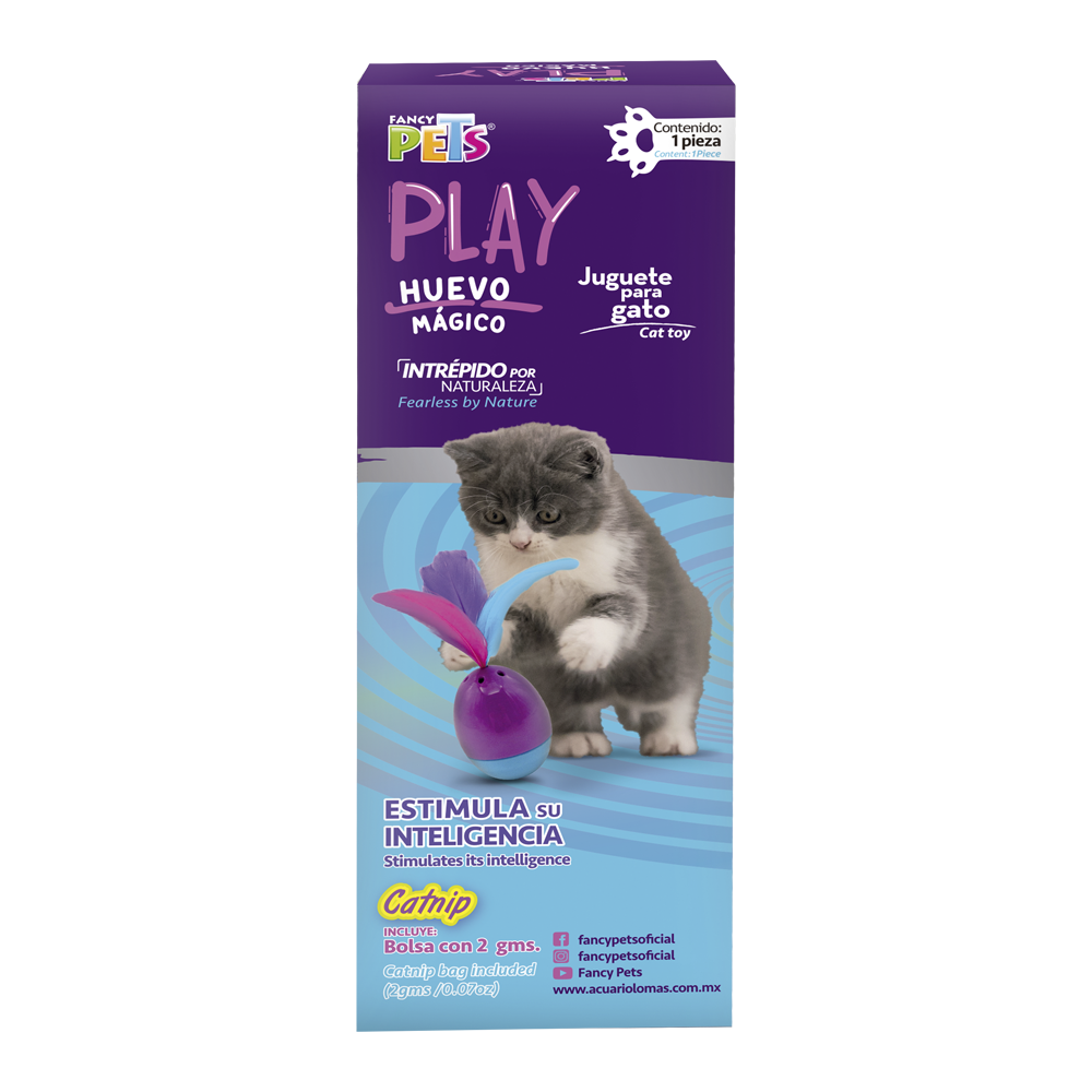 JUGUETE HUEVO MAGICO C/CATNIP P/GATO PLAY FANCY PETS