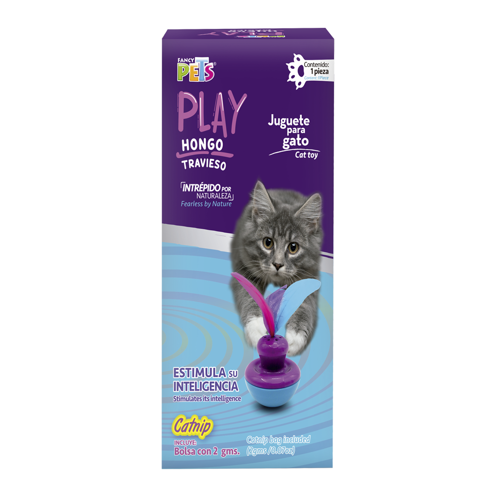 JUGUETE HONGO TRAVIESO C/CATNIP P/GATO PLAY FANCY PETS