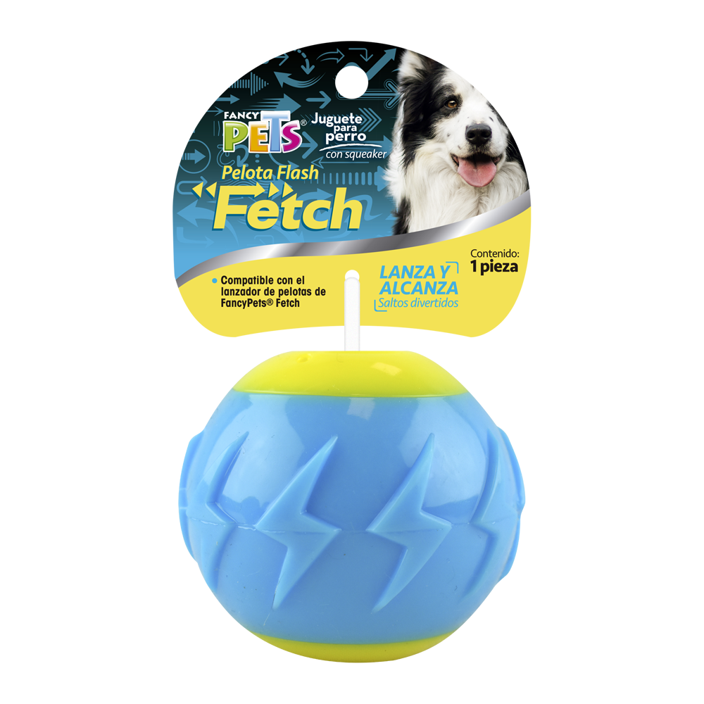 PELOTA FLASH C/SONIDO FETCH FANCY PETS