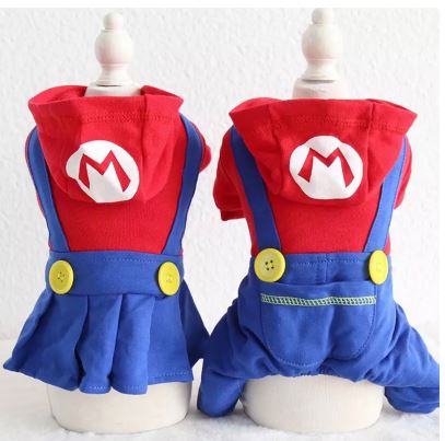 HW90 Disfraz Mario Bros vestido, Paw Pets