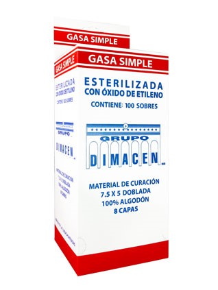 GASA SIMPLE ESTERIL C/100 - DIMACEN