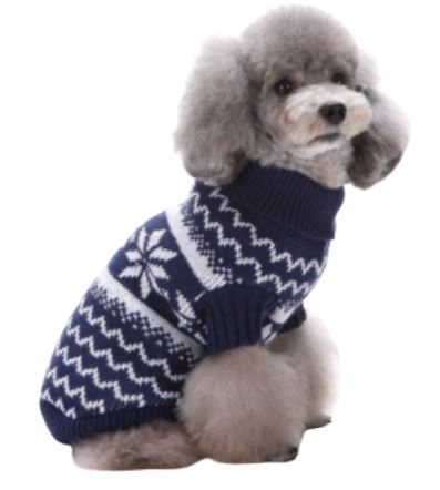 NV16 Suéter de Navidad Azul, Paw Pets