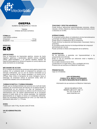 OMEPRA 30 TABLETAS - MEDERILAB