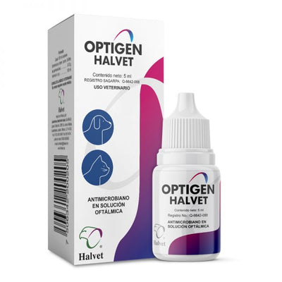 OPTIGEN SOLUCION OFTALMICA 5 ML - HALVET
