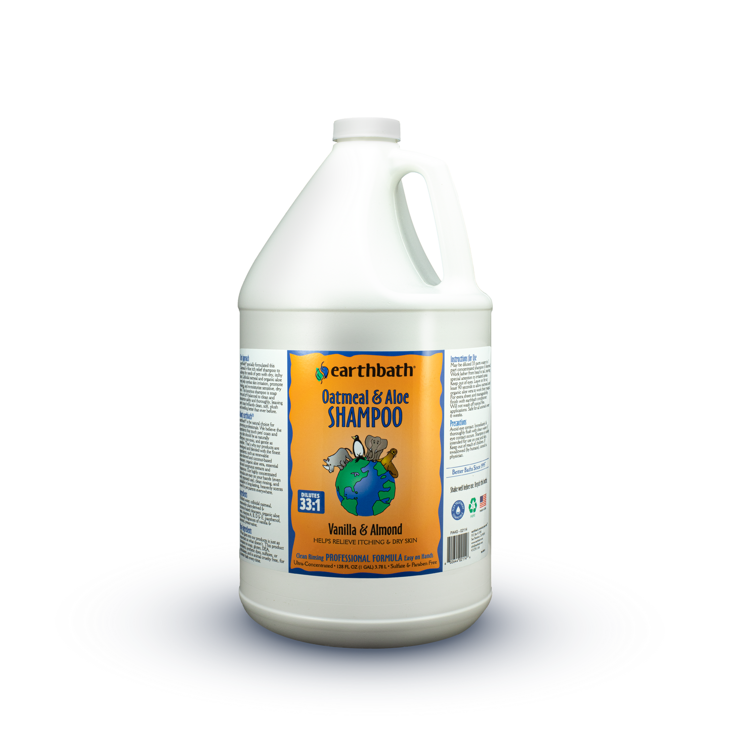 SHAMPOO AVENA & ALOE - 1 GALON ¡DILUIBLE 33 A 1! - EARTHBATH