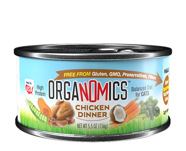 LATA ORGANOMICS DE POLLO PARA GATOS DE 5.5 OZ