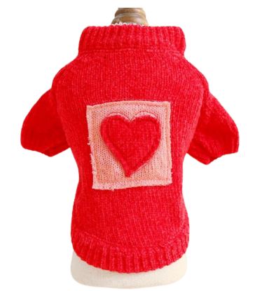 SV25 Suéter Rojo de Corazón, Paw Pets