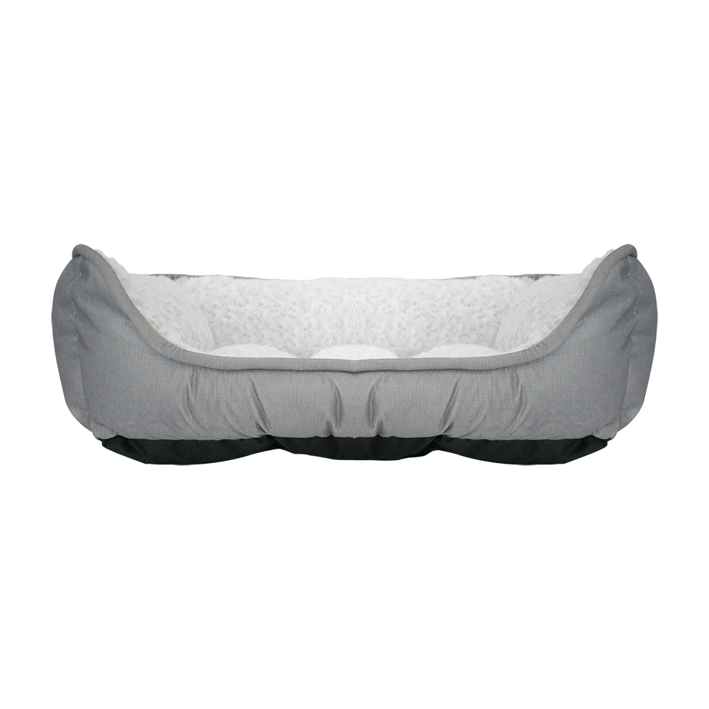 CAMA DE PELUCHE GRIS C/BLANCO LORD FANCY PETS