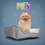 CAMA DE PELUCHE GRIS C/BLANCO LORD FANCY PETS