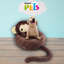 CAMA ANIMALITOS MONO - FLANNEL FANCYPETS