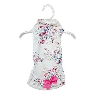 VESTIDO ESTAMPADO FLORES C/MONO FANCYPETS