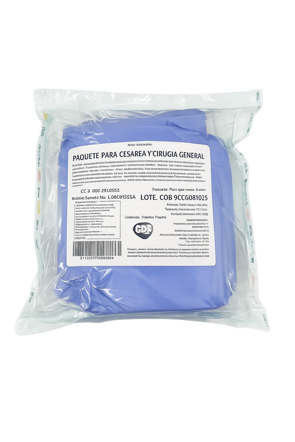 Paquete quirúrgico para ortopedia veterinaria tipo "Cesárea" CBD