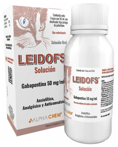 LEIDOFS SOLUCION GABAPENTINA PARA GATOS 50ML - ALPHACHEM